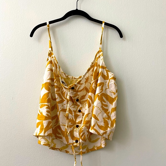 NWT Madewell Floral Linen Blend Tank - Picture 3 of 4